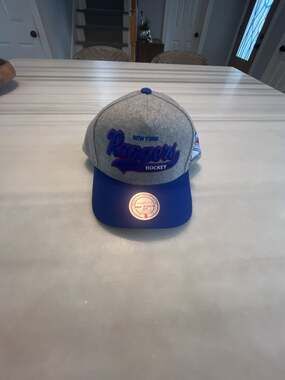 Mitchell & Ness New York Rangers Pro Pinch Snapback Hat Gray